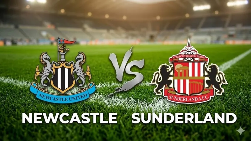 Cầu thủ Newcastle và Sunderland đấu tranh gay gắt trên sân
